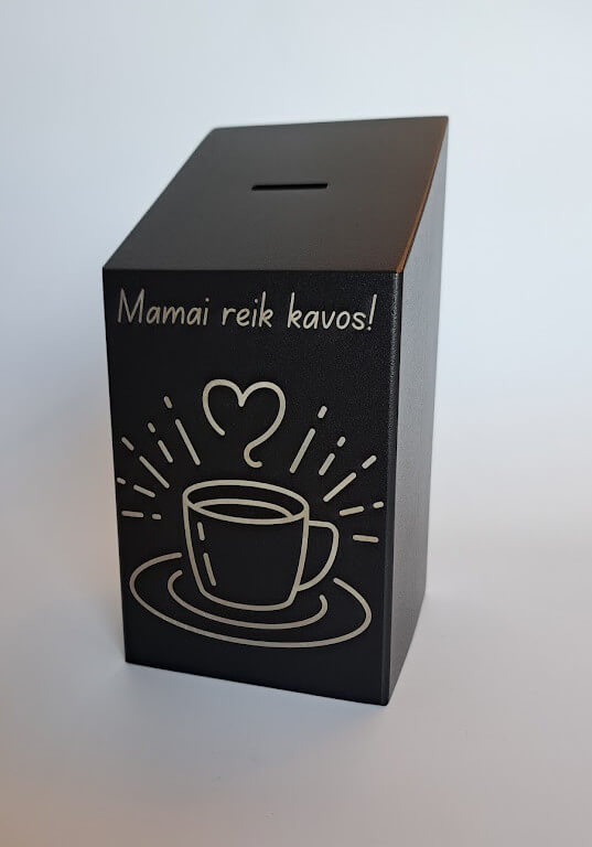 taupyklė mamai reik kavos, juoda kirsta
